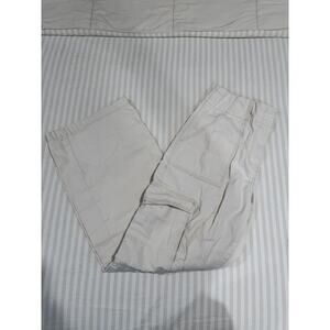 H&M Cream wide leg cargo trousers Denim style cotton US 4